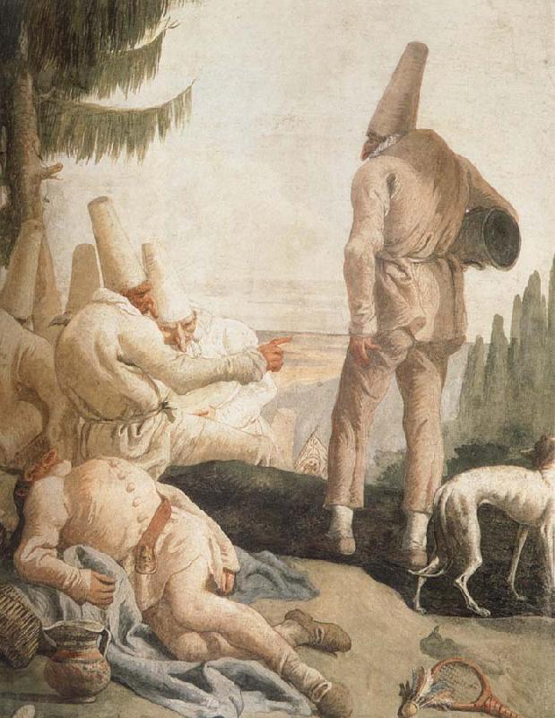 TIEPOLO, Giovanni Domenico Pulcinelle on Vacation oil painting image